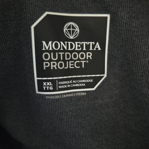 Mondetta Outdoor Dark Gray Men's Sweatshirt Size XXL - Picture 5 of 5